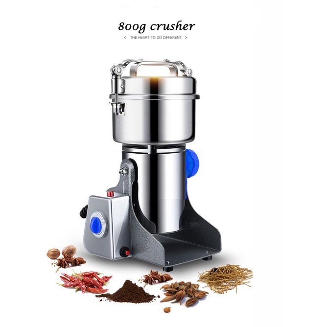 800G Grain Grinder Machine 800Y Stainless steel full copper wire motor MESIN PENGGILING MESIN PENGHALUS SERBUK KOPI TEPUNG REMPAH DLL