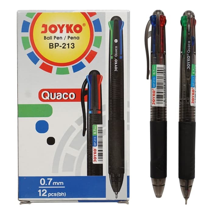 Pulpen 4 warna merk joyko BP 213 quaco 0.7mm