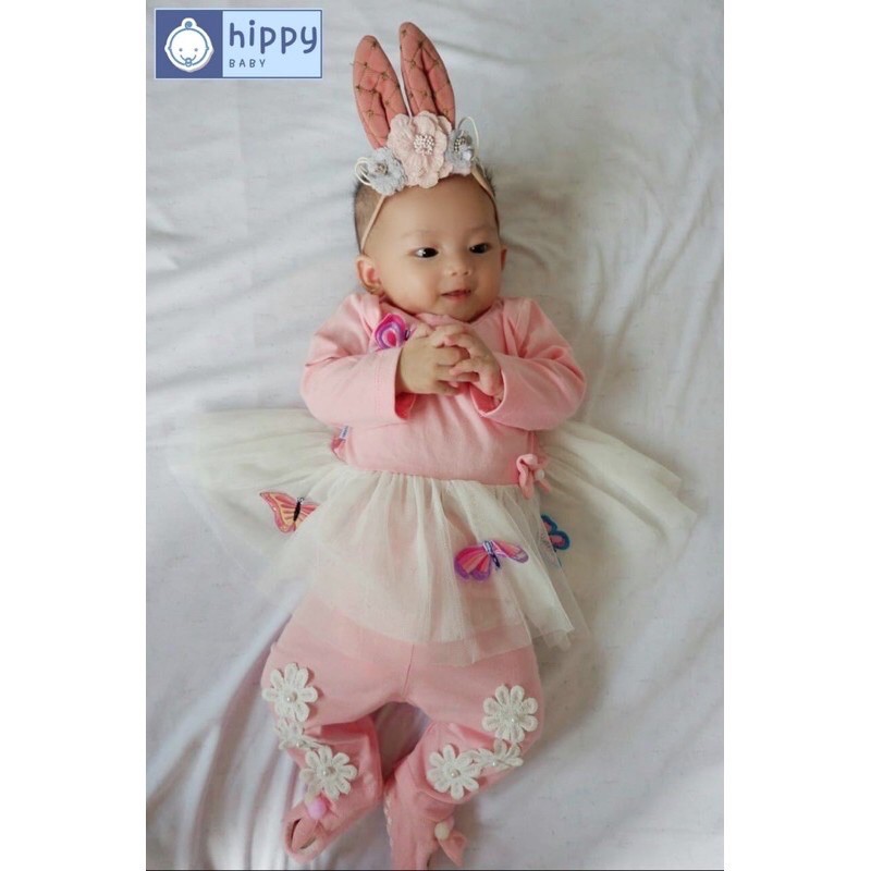 Set Tutu Butterfly Hippy Baby free bandana 0 bulan - 3 tahun nablfashion