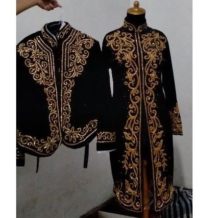 couple baju pengantin adat jawa bahan BLUDRU