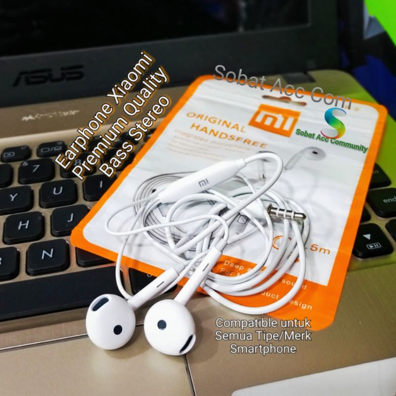 Earphone Xiaomi Premium Quality Headset Xiaomi Bass Stereo Redmi 8 9 9A 9C 9T Note 8 9 10 Pack R9