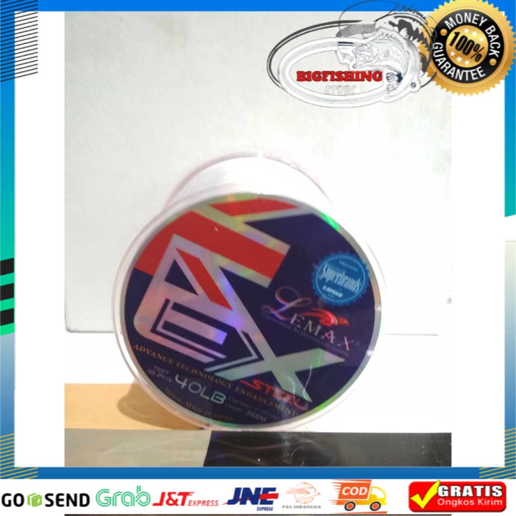 Senar Pancing Lemax Steel Terlaris Ulet Tipis Anti Kusut 40Lb Kualitas TERBAIK