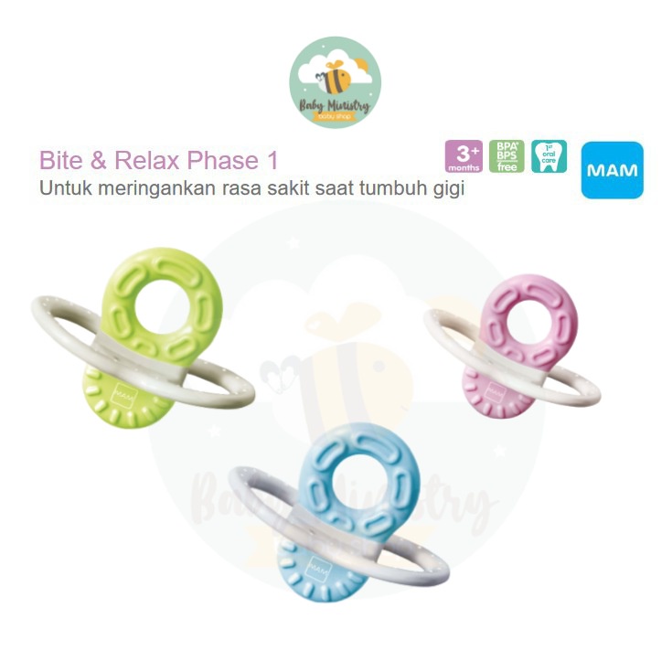 MAM BITE &amp; RELAX / TEETHER BAYI/ MAINAN BAYI (PEREDA SAKIT SAAT TUMBUH GIGI) / GIGITAN BAYI