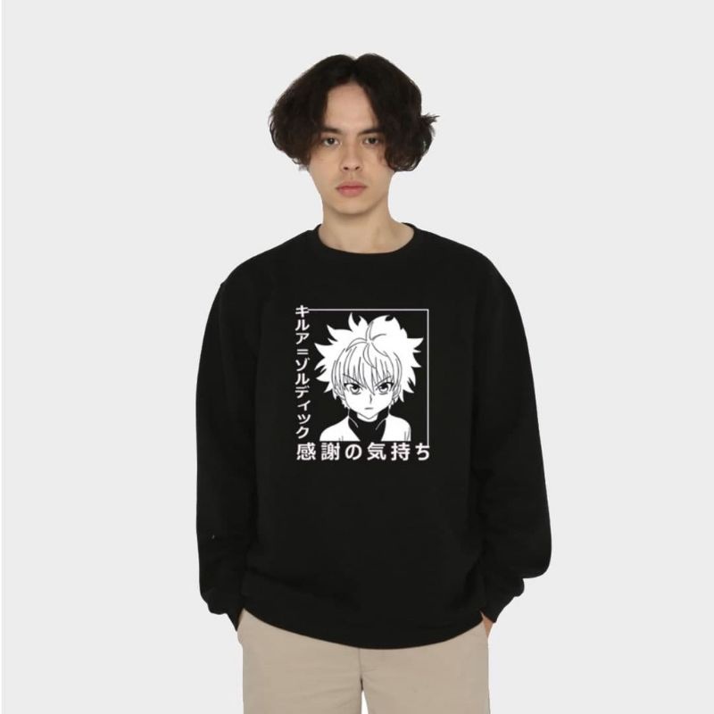 SWEATER KILLUA ZOLDYCK SWEATER CREWNECK KILLUA SWEATER PRIA WANITA