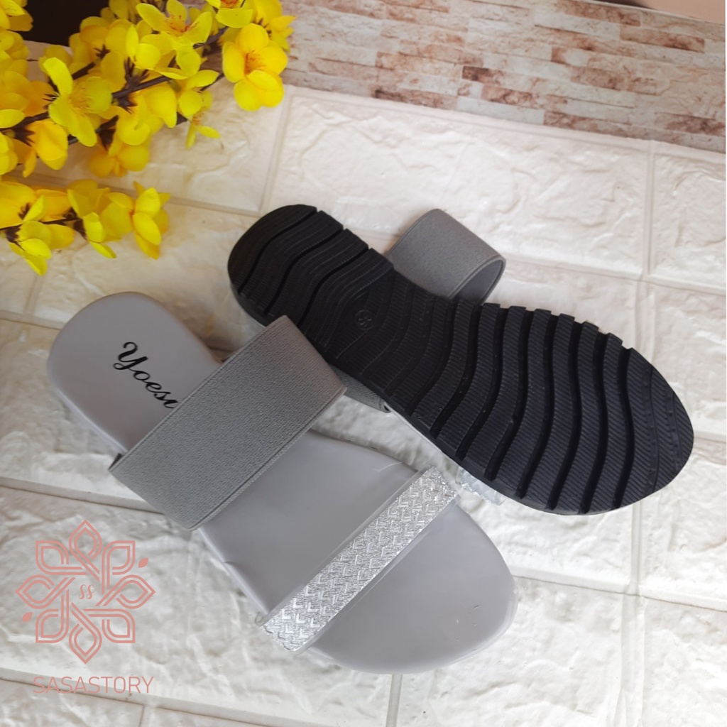 SANDAL SEPATU ANAK ABU JELLY UK 5-8 KA10