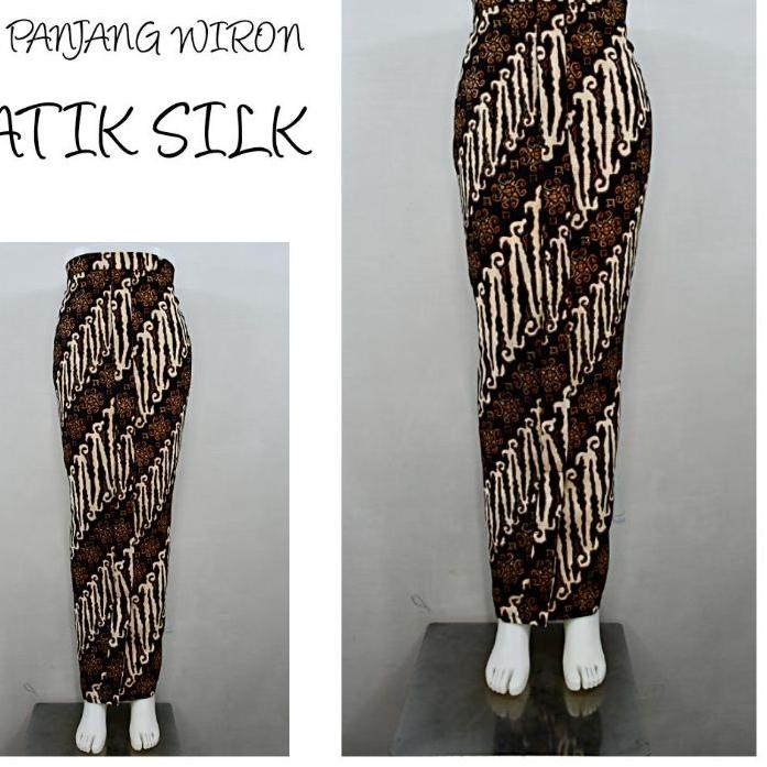 ♞ Indah ROK SPAN PANJANG WIRU WIRON Batik Silk All Size Fit XL SR ֍