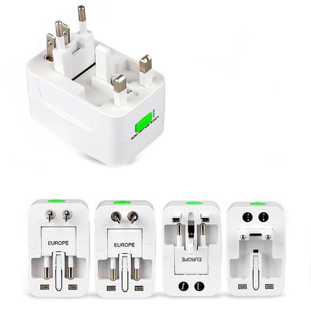 IMPORT Steker Universal Original Travel Colokan Power Adaptor Plug Universal Luar Negri