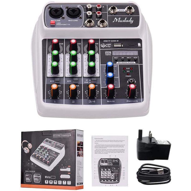 Bisa COD - Mixer - Mixer Bluetooth - Mixer 4 Chanel Bluetooth - 4 Chanel - Mixer Audio Murah - Mixer