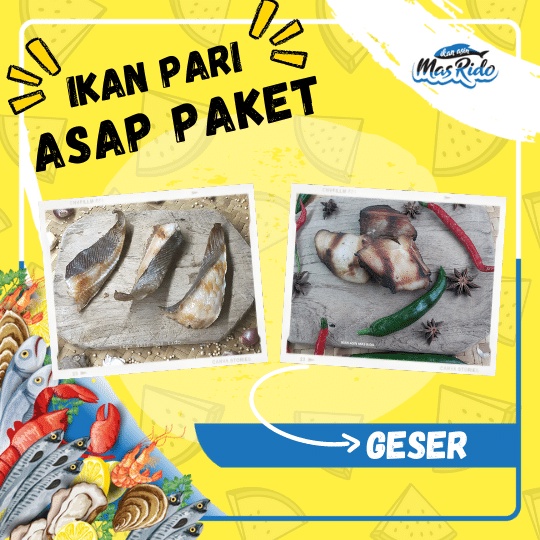 

Ikan Asap Pari Bagian Sirip Ikan Pari Asap Paket Hemat 3 Daging 3 Sirip