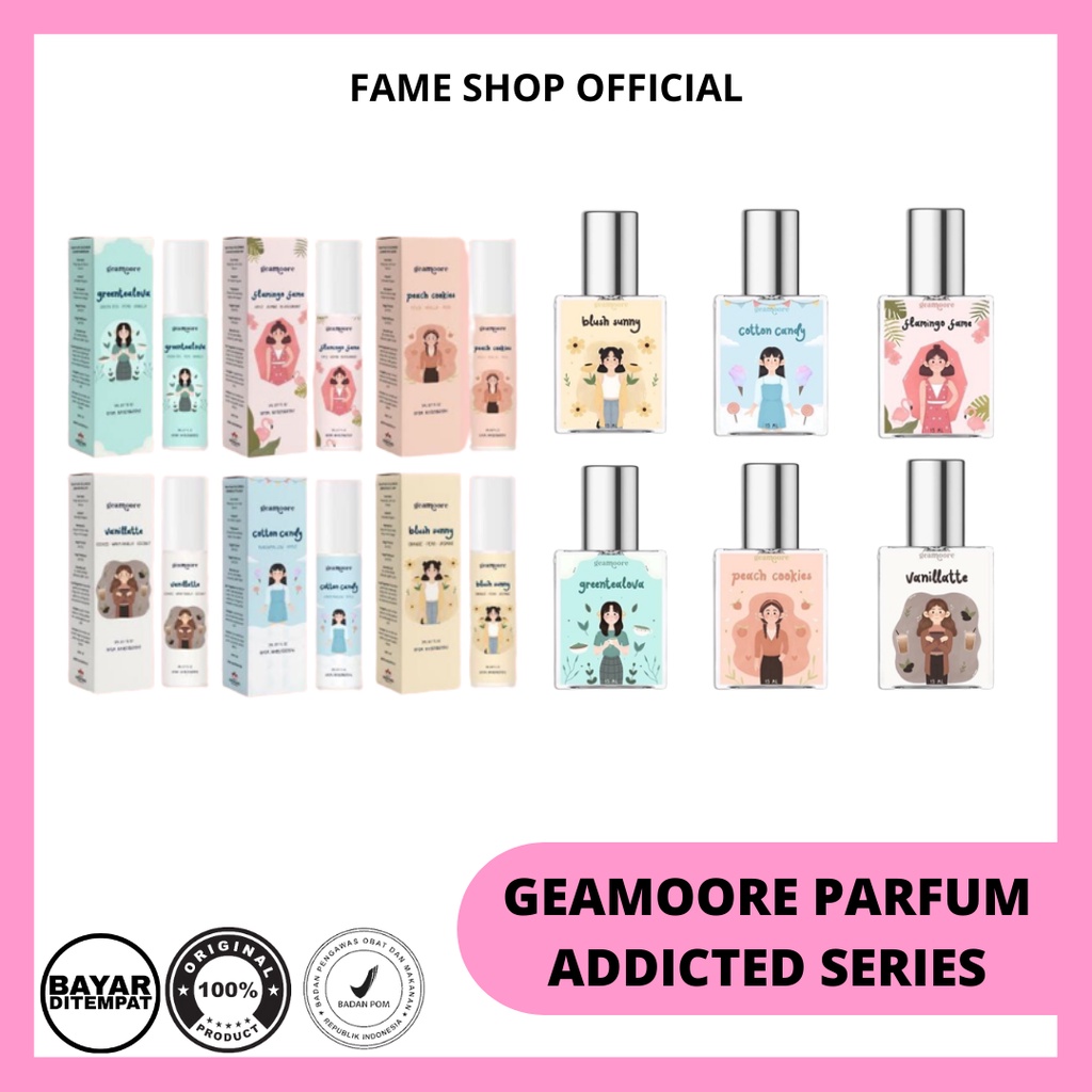 GEAMOORE PARFUM ADDICTED SERIES BPOM ROLL ON 5ML &amp; SPARY 15ML