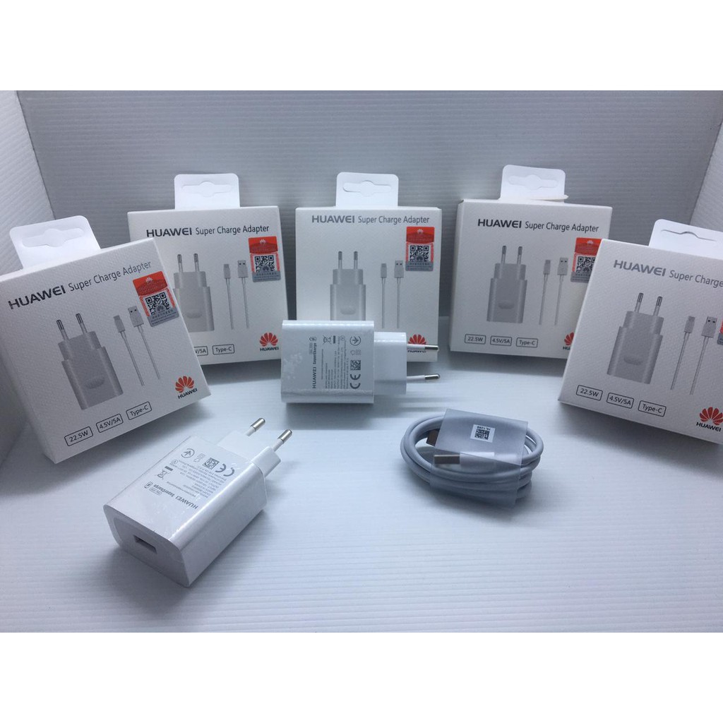 Charger Huawei 66W Nova 5T USB Type-C SuperCharge Fast Charging 40W HW-100400E00 Original P30 P30 PRO P4