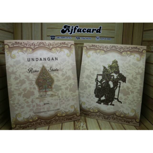 Kartu undangan softcover kode w-1802