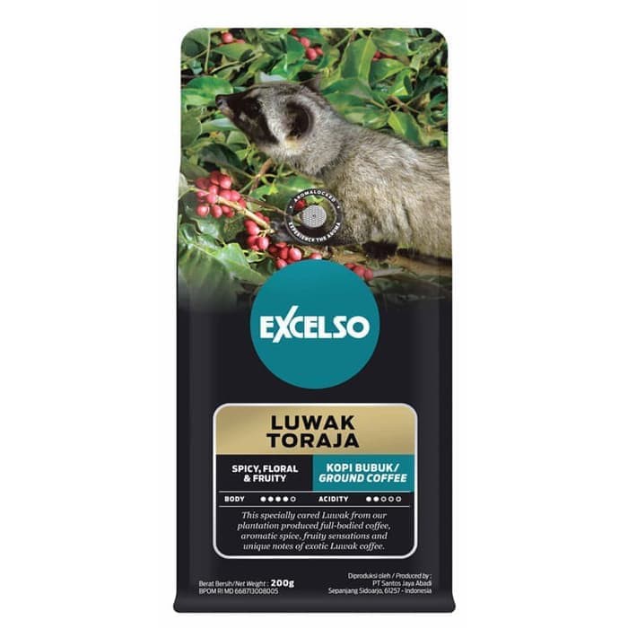 

EXCELSO LUWAK TORAJA BUBUK KOPI 200 GRAM