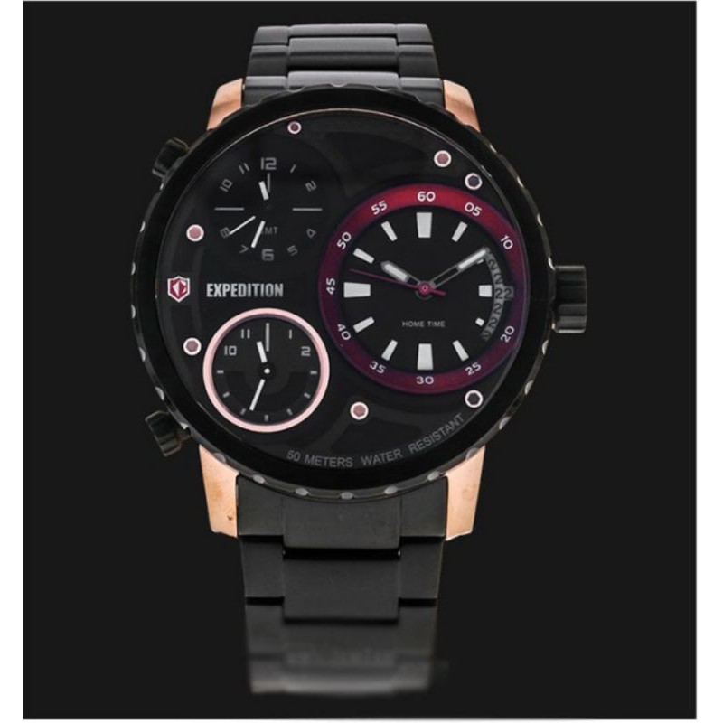 EXPEDITION EXP E 6718 BLACK ROSEGOLD PRIA ORIGINAL GARANSI