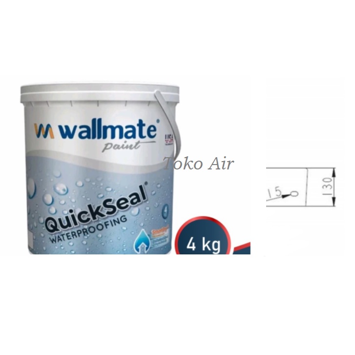 Wallmate QuickSeal Cat Waterproofing 4kg / Cat Pelapis Tembok Atap