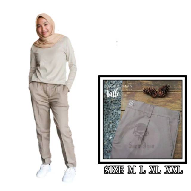 ♤zdw-352 Promo !!! BAGGY PANTS Latte beige nude maroon  ivory Dusty  pink white moss Tamolivia B7T7