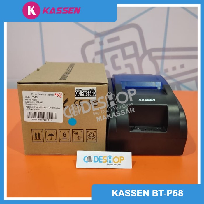 PRINTER KASIR BLUETOOTH KERTAS THERMAL KASSEN BTP 58