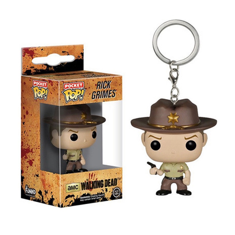 1pc Gantungan Kunci Funko POP Horror Drama The Walking Dead Bahan PVC Untuk Hadiah