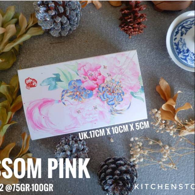 Dus Kue / Dus Mooncake MCB Blossom Pink Kecil (75 gr - 100 gr)