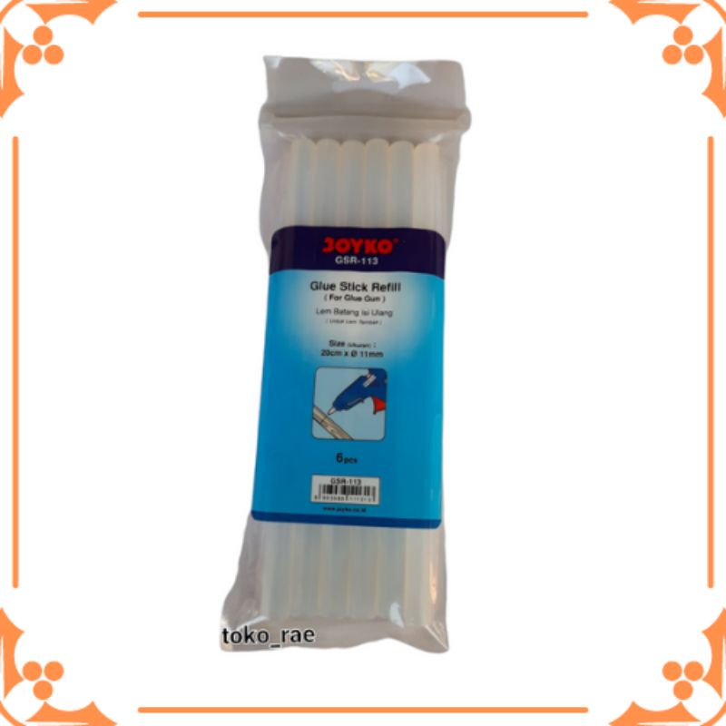 

Lem Tembak Besar JOYKO GSR-113 isi 6 Glue Stick Refill Lem Bakar Lilin