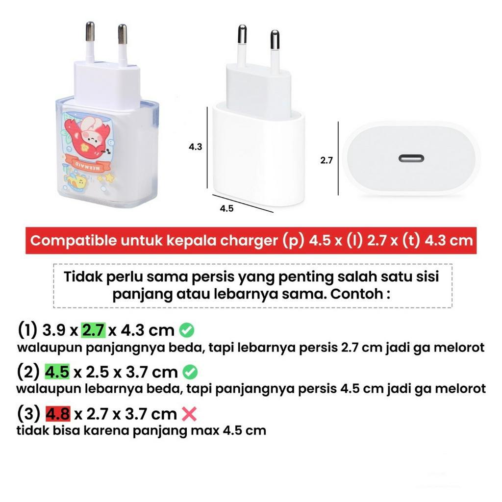 Pelindung Kepala Charger Case Charger Astronot IPhone 18/20W (Tanpa Charger)
