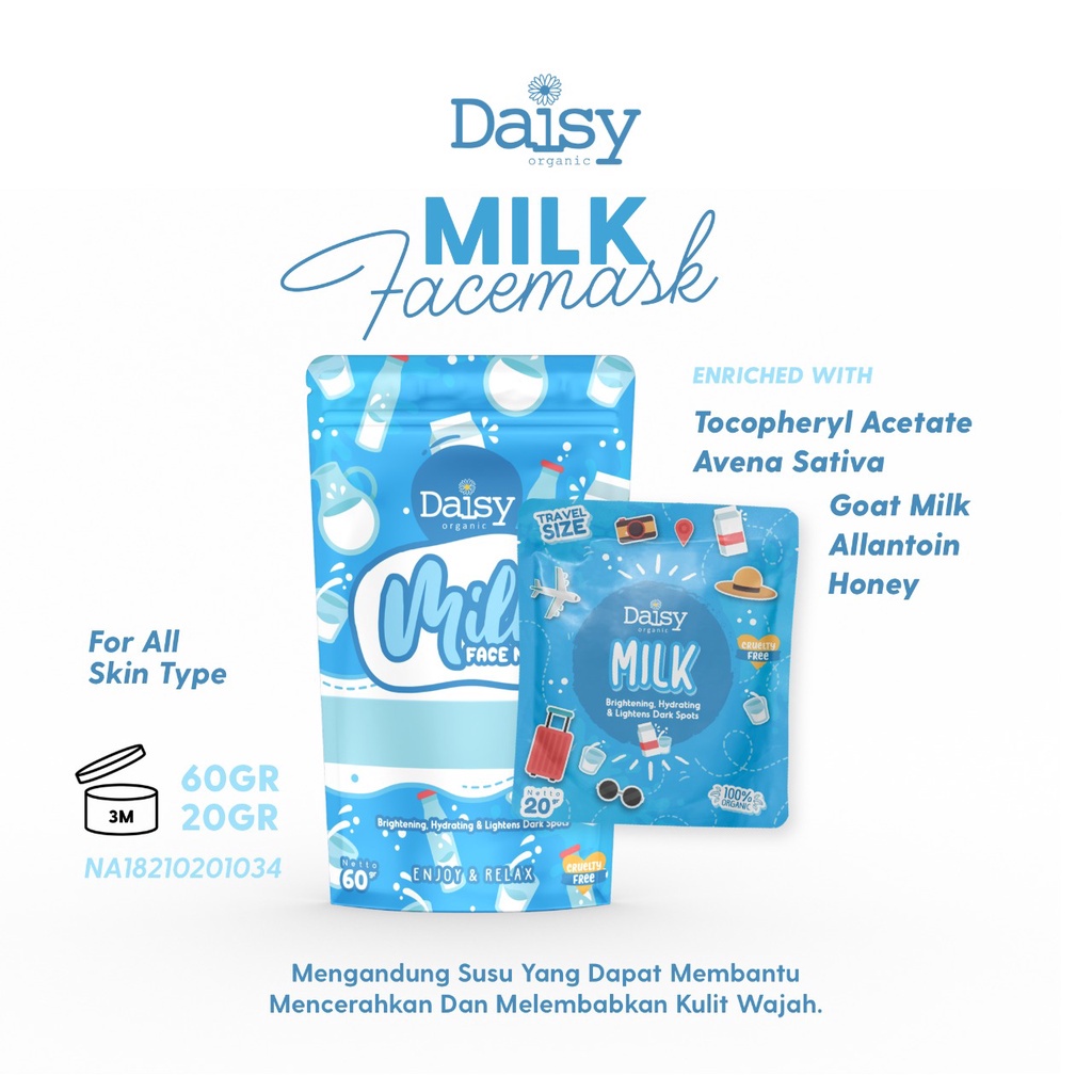 [Free Gift] Daisy Organic Masker Organik 60gr Full size