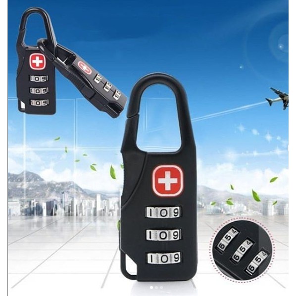 Gembok Swiss Password Code Lock Kunci Koper Kombinasi Angka Travel Bag