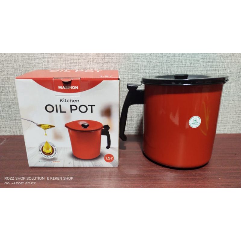 Maspion Oil Pot 1.5 L / Saringan & Wadah minyak Maspion
