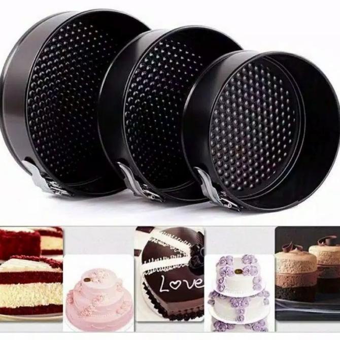 Loyang Bongkar Pasang Teflon / Loyang Springform Kue Bolu