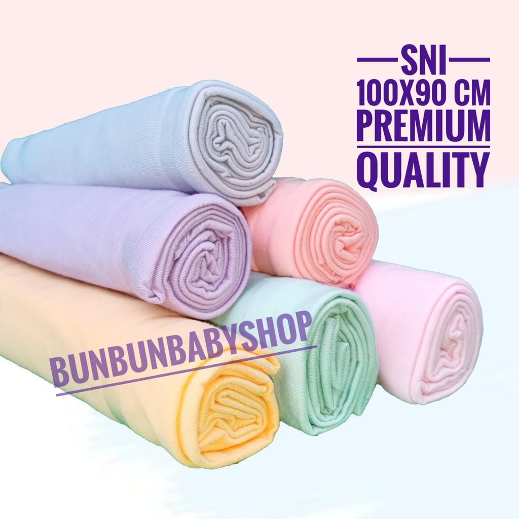 SNI PREMIUM 100x90 Bedong Bayi Polos Rainbow Perlengkapan Baru Lahir Baby Newborn New Born Pelangi