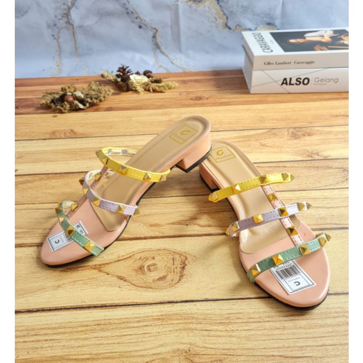 ABBUSHOES RH 01 hak tahu mules stut Rayana 3cm 36/41