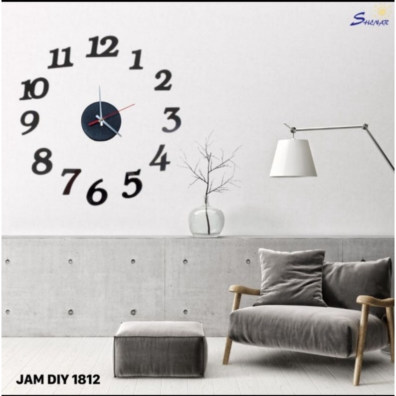 Jam Dinding Tempel DIY Kecil Shenar