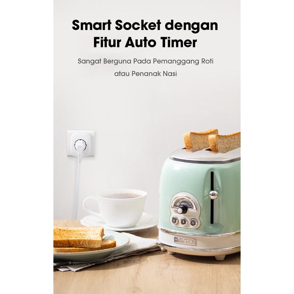 ACOME Smart Socket ASS01 Colokan steker Stop kontak Aplikasi-Original garansi 1 tahun