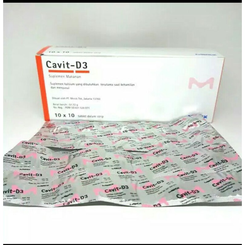 cavid d3 tablet kalsium + vitamin D3 suplemen makanan