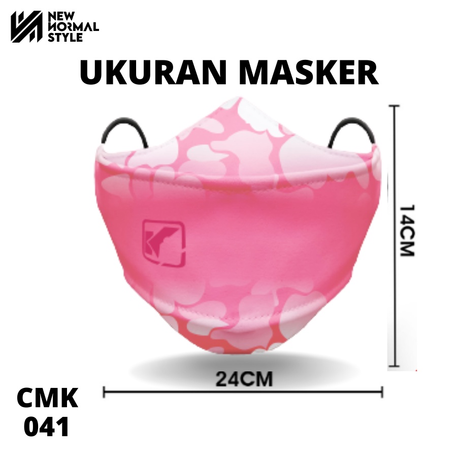 Soft Series Masker Kain 3D 3 ply Lapis Hijab Korea Headloop Earloop Motif Non Medis Premium Keren