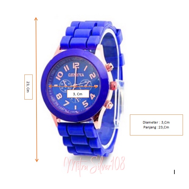 [MS108] JT 14 - Jam Tangan Geneva Wanita Pria Couple Analog Fashion Casual Quartz Watch Rubber