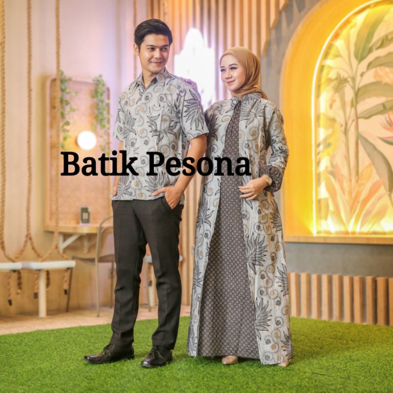 Maura Couple (COD) -Sania Ruffle Batik Couple Ori Ndoro Jowi DNT Garansi Termurah Motif Kobis Putih Baru