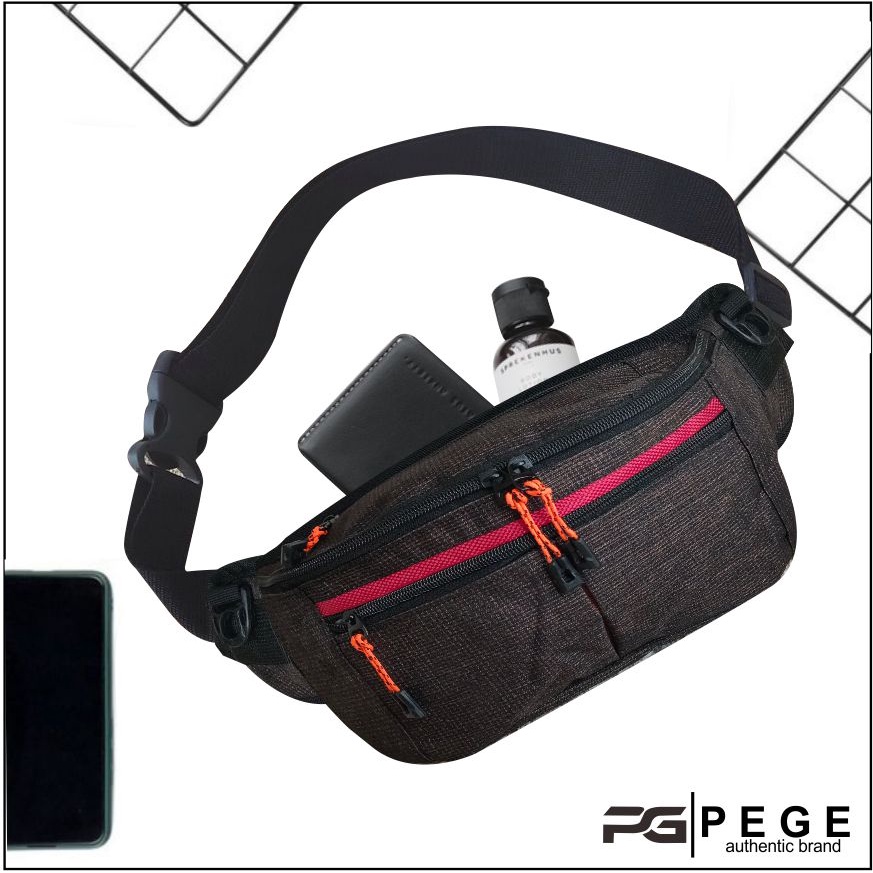 Tas Waistbag Pinggang Denim Selempang Pria Wanita Unisex Tas Slingbag Slempang Bahu Kasual - PG 8832