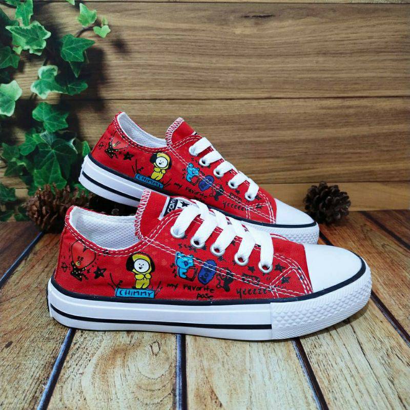 (BISA COD) Sepatu Converse Anak BTS21 Size (18-35) / Sepatu Sneakers Anak / Sepatu Anak Laki Laki / Sepatu Anak Perempuan / Sepatu Baby bts21