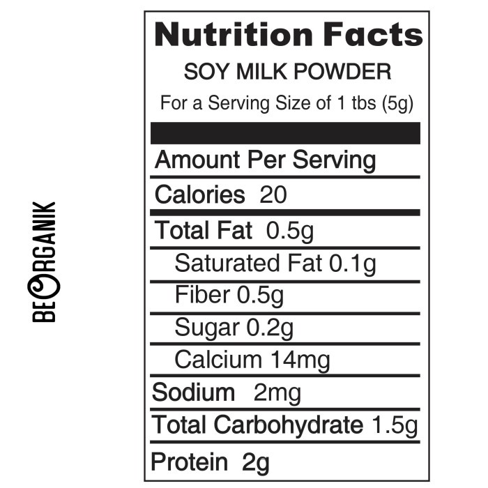 

Ee51F10 Beorganik Soy Bean Milk Powder / Susu Kacang Kedelai / Kedele Bubuk 6ddv