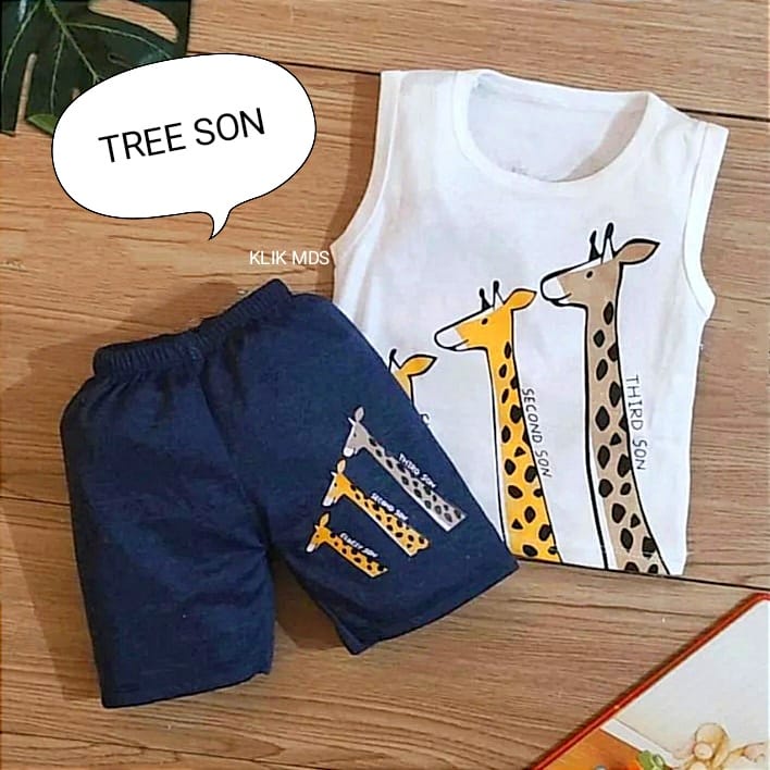 Klik Mds Baju Singlet Anak Bayi Laki-laki Warna Putih Usia 0-12 Bulan Motif Fero And Dino