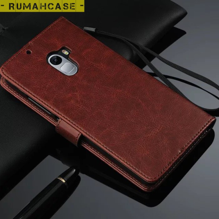 Lenovo K4 Note A7010 - Flip Cover Wallet Leather Card Slot Case Casing Aksesoris Smartphone Terbaru