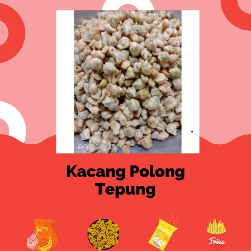 

Kacang Polong Tepung - Kacang Capri Tepung - Snack Kiloan - Jajan Kiloan Murah