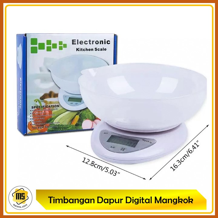 Timbangan Dapur Digital Mangkok 5Kg