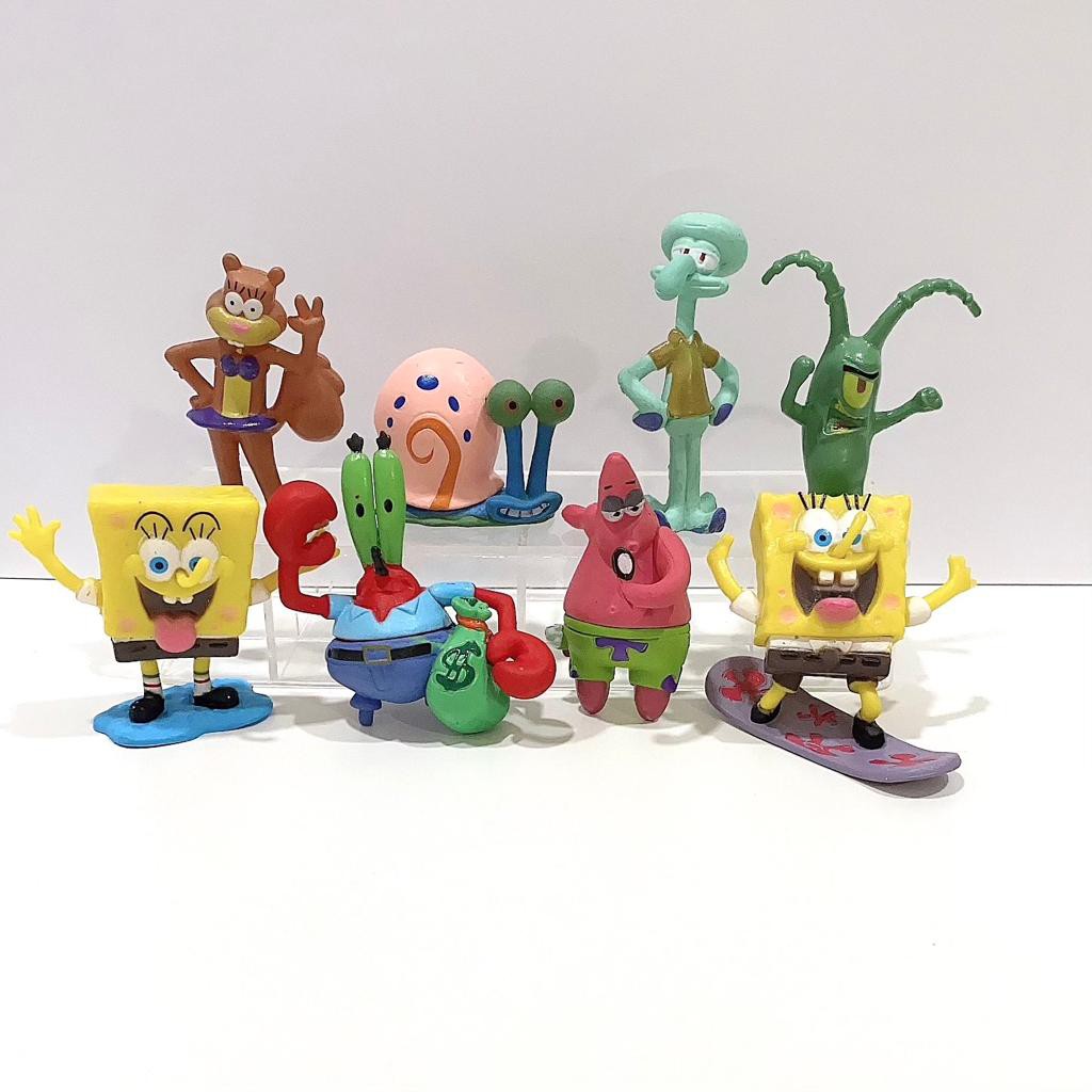 50pcs Spongebob Squarepants Set Mainan Pajangan Miniatur Hiasan Kue Cake Topper