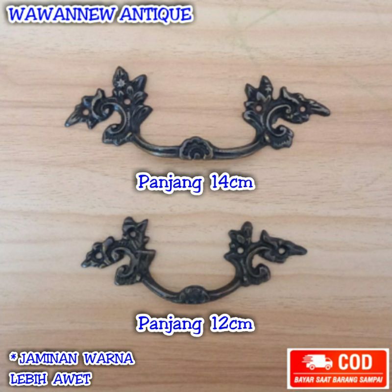 Handle / Tarikan Laci Gagang Lemari Kuningan Antik Murah Motif Cakar 14cm