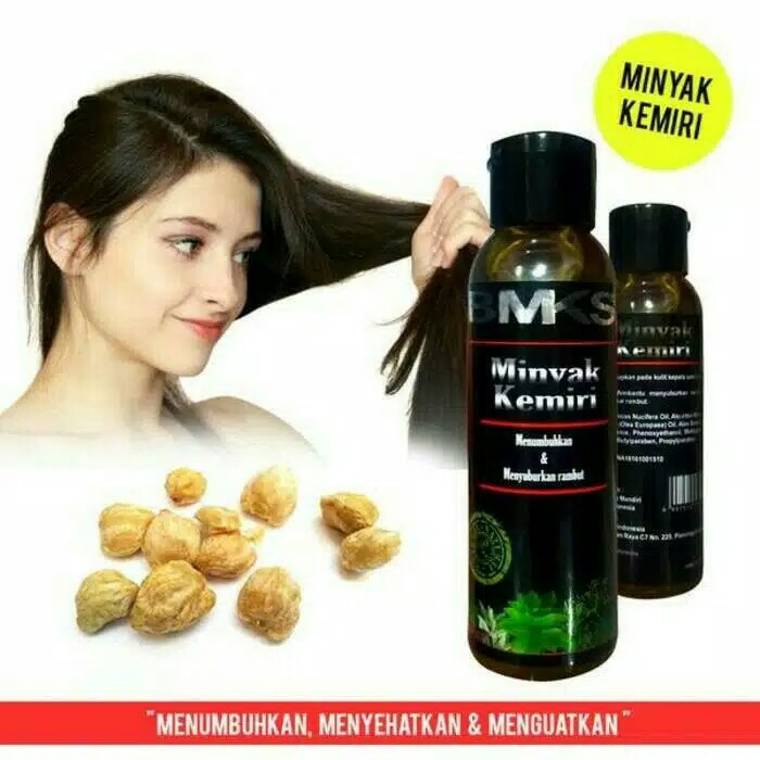 [ PENUMBUH RAMBUT BOTAK ] Minyak Kemiri Asli Bpom Obat Uban Penghitam Penyubur BMKS Original