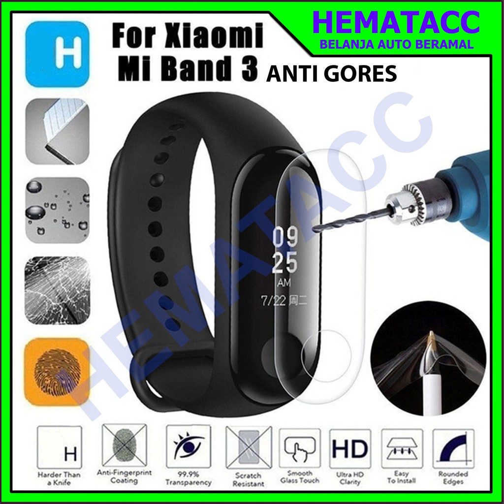 Anti Gores Hydrogel Xiaomi Mi Band 3 Screen Protector M3 Band Screen Guard