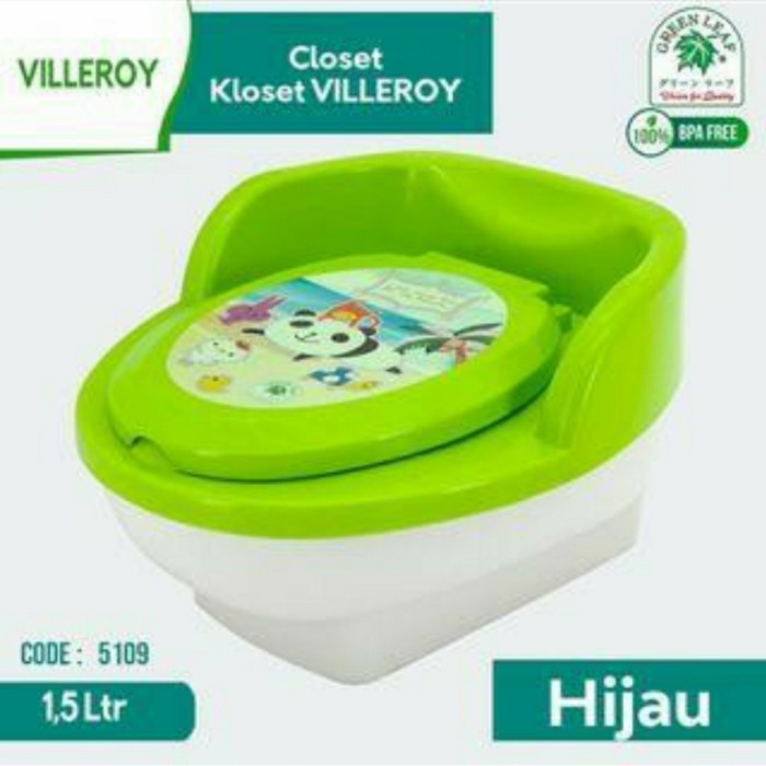 Potty Training Anak Green Leaf 5109 Portable Closet Duduk Wc Jongkok