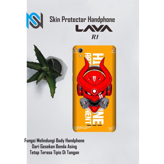 Isi 2pcs Garskin Hp Lava R1 Motif Head Free Custom Motif (Bisa COD)